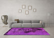 Machine Washable Abstract Pink Modern Rug in a Living Room, wshabs758pnk