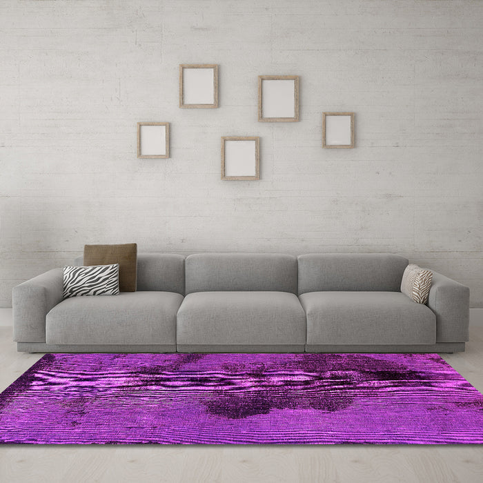 Machine Washable Abstract Pink Modern Rug in a Living Room, wshabs758pnk