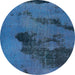 Round Machine Washable Abstract Light Blue Modern Rug, wshabs758lblu