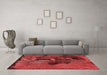 Modern Red Washable Rugs