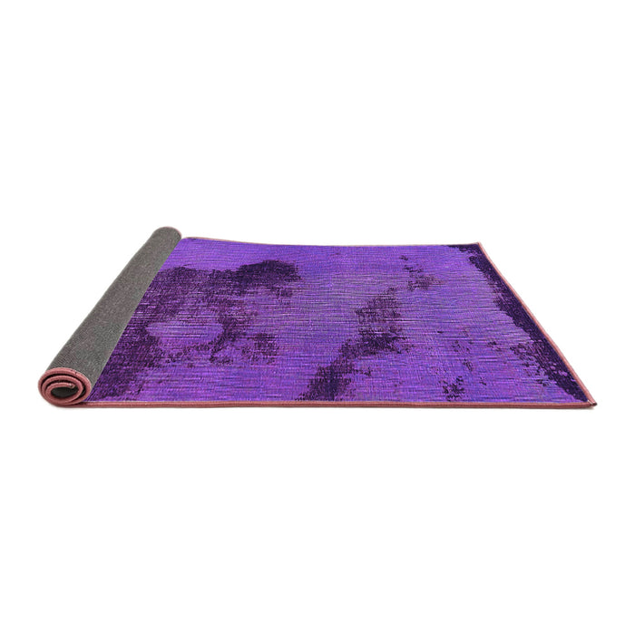 Sideview of Abstract Purple Modern Rug, abs758pur