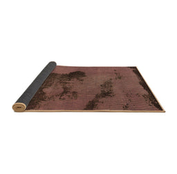 Sideview of Abstract Brown Modern Rug, abs758brn