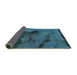 Sideview of Abstract Turquoise Modern Rug, abs758turq