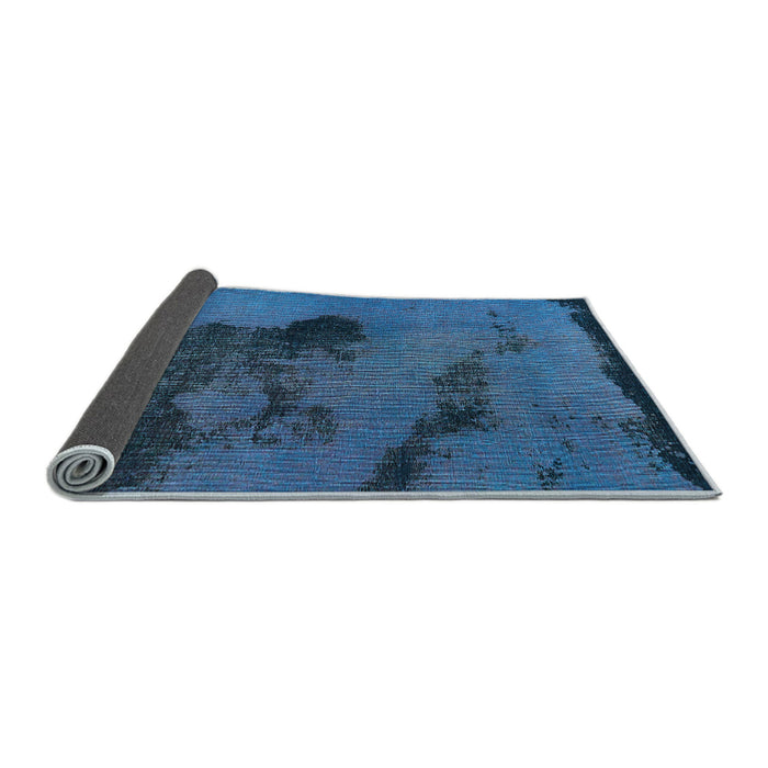 Sideview of Abstract Light Blue Modern Rug, abs758lblu