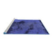 Sideview of Machine Washable Abstract Blue Modern Rug, wshabs758blu