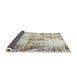 Sideview of Abstract Dark Almond Brown Modern Rug, abs759