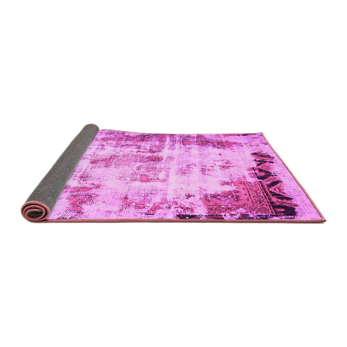 Sideview of Abstract Pink Modern Rug, abs759pnk