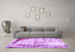 Machine Washable Abstract Purple Modern Area Rugs in a Living Room, wshabs759pur