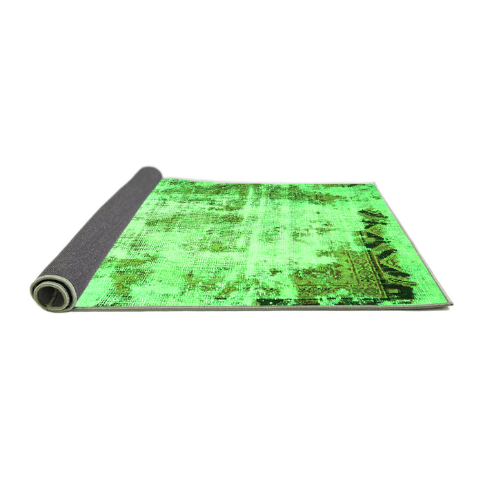 Sideview of Abstract Green Modern Rug, abs759grn