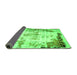 Sideview of Abstract Green Modern Rug, abs759grn