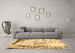 Machine Washable Abstract Brown Modern Rug in a Living Room,, wshabs759brn