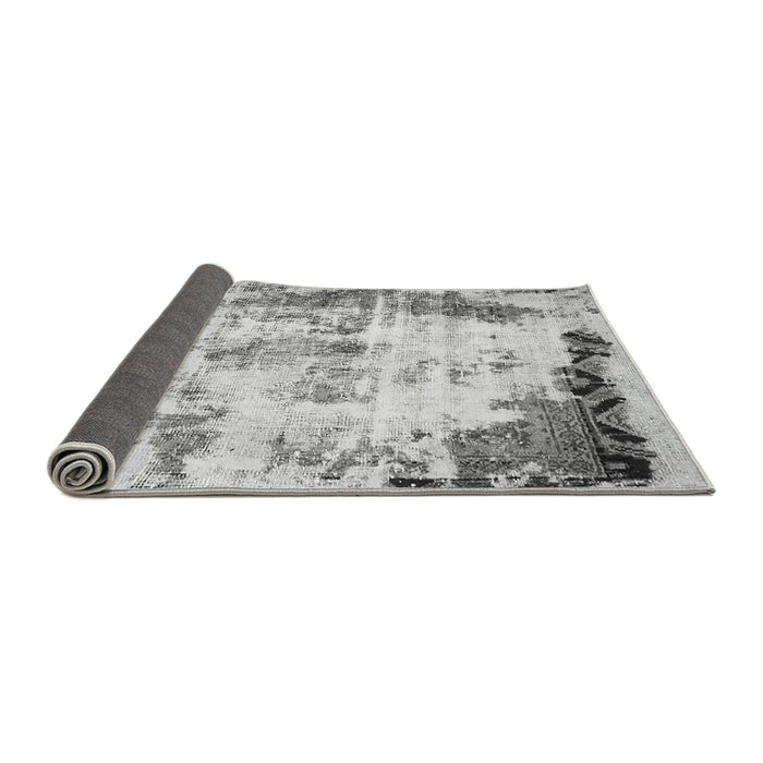Sideview of Abstract Gray Modern Rug, abs759gry