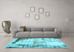 Machine Washable Abstract Light Blue Modern Rug in a Living Room, wshabs759lblu