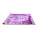 Sideview of Machine Washable Abstract Purple Modern Area Rugs, wshabs759pur