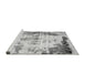 Sideview of Machine Washable Abstract Gray Modern Rug, wshabs759gry