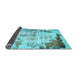 Sideview of Abstract Light Blue Modern Rug, abs759lblu