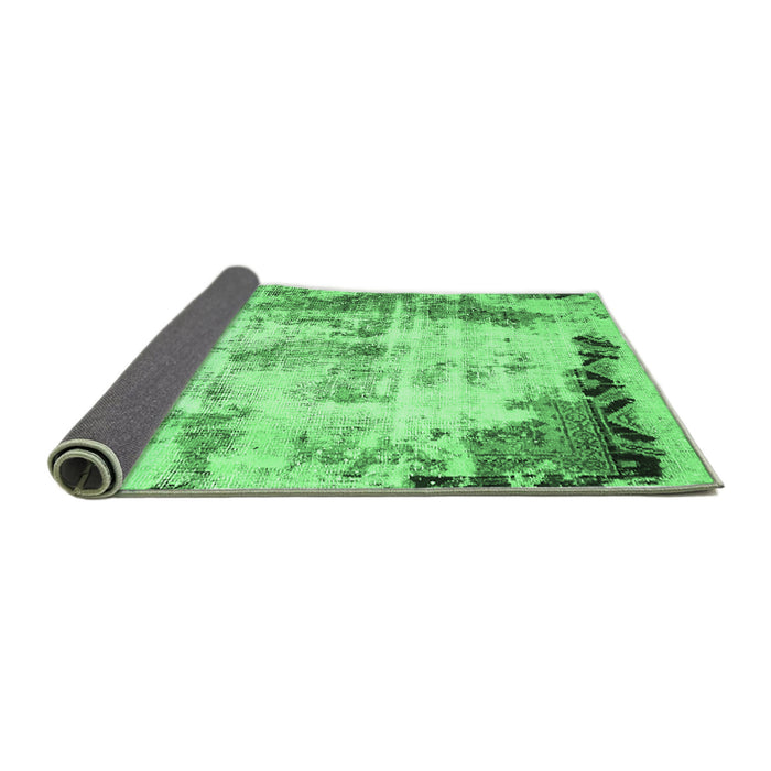 Sideview of Abstract Emerald Green Modern Rug, abs759emgrn