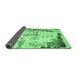 Sideview of Abstract Emerald Green Modern Rug, abs759emgrn