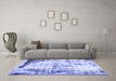 Machine Washable Abstract Blue Modern Rug in a Living Room, wshabs759blu