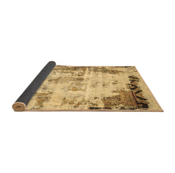 Sideview of Abstract Brown Modern Rug, abs759brn