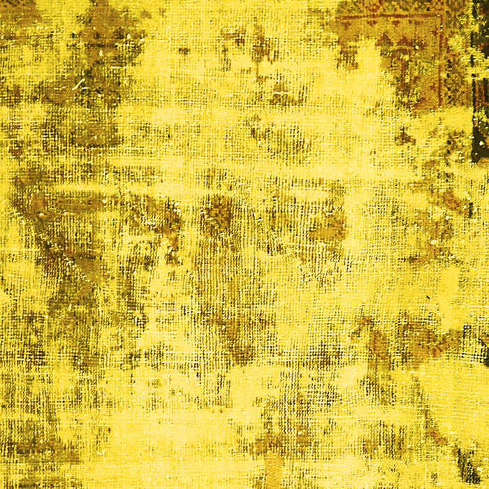 Machine Washable Abstract Yellow Modern Rug, wshabs759yw