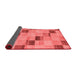 Checkered Red Modern Area Rugs