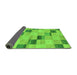 Sideview of Checkered Green Modern Rug, abs75grn