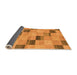 Sideview of Checkered Orange Modern Rug, abs75org