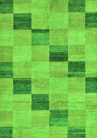 Checkered Green Modern Rug, abs75grn