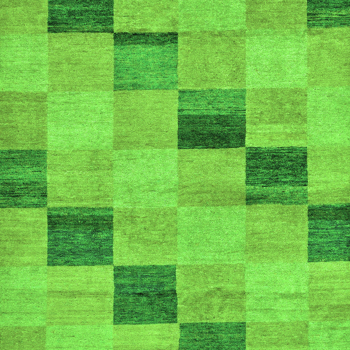 Checkered Green Modern Rug, abs75grn