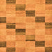 Square Checkered Orange Modern Rug, abs75org