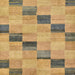 Square Abstract Orange Checkered Rug, abs75