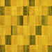 Square Checkered Yellow Modern Rug, abs75yw