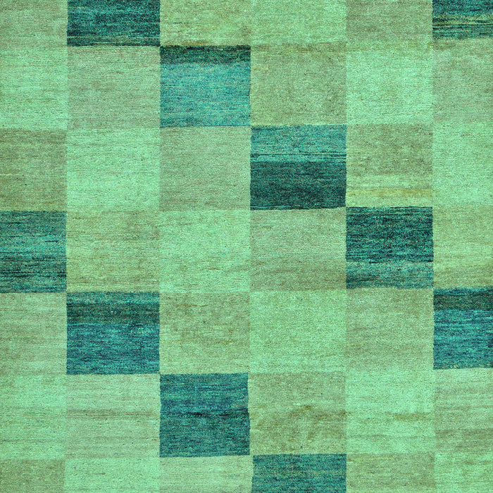 Checkered Turquoise Modern Rug, abs75turq