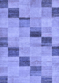 Checkered Blue Modern Rug, abs75blu