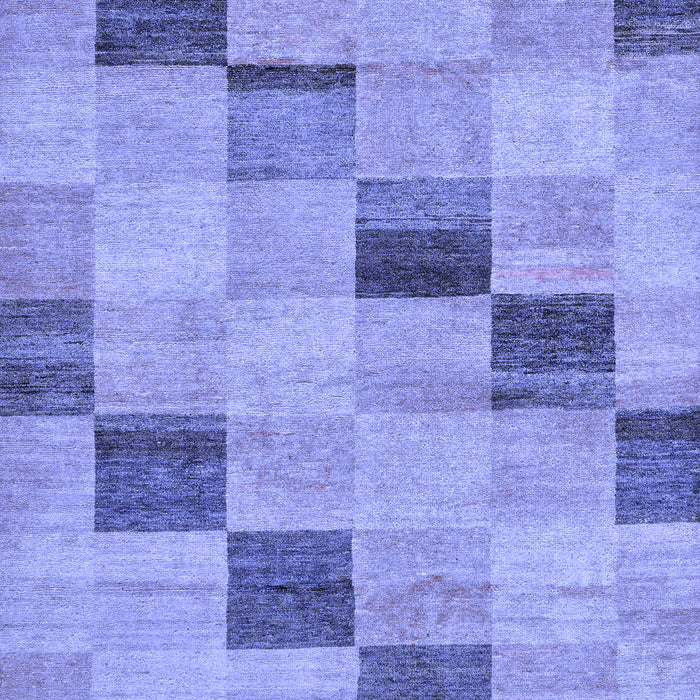 Checkered Blue Modern Rug, abs75blu