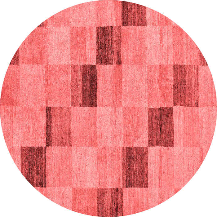 Machine Washable Checkered Red Modern Rug, wshabs75red