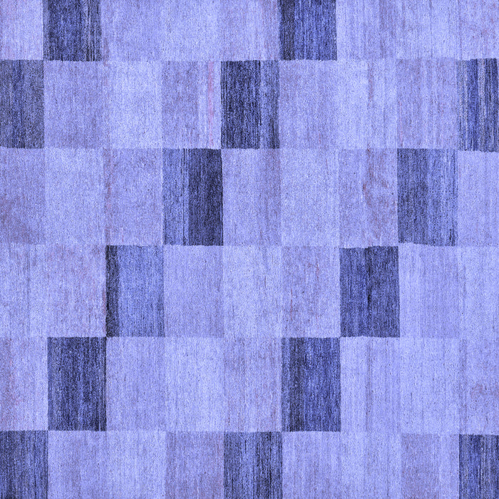 Square Checkered Blue Modern Rug, abs75blu