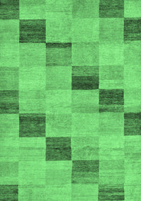 Checkered Emerald Green Modern Rug, abs75emgrn