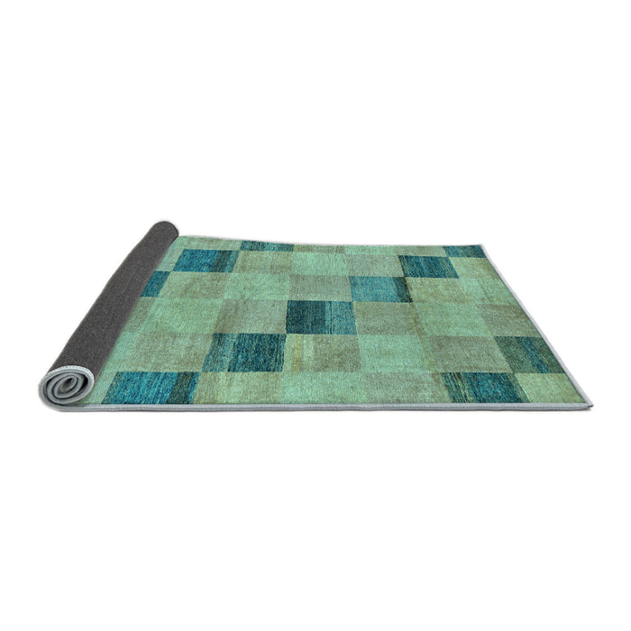 Sideview of Checkered Light Blue Modern Rug, abs75lblu