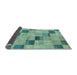 Sideview of Checkered Light Blue Modern Rug, abs75lblu