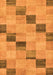 Checkered Orange Modern Rug, abs75org