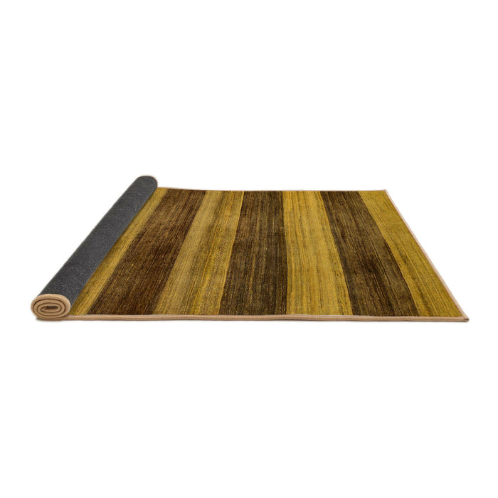 Sideview of Abstract Saddle Brown Modern Rug, abs76