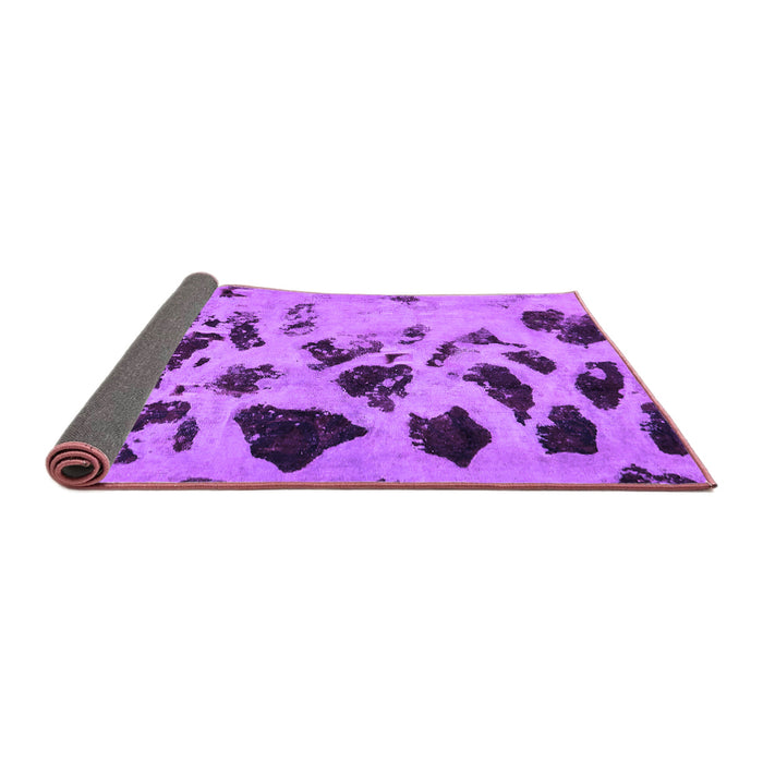 Sideview of Abstract Purple Modern Rug, abs760pur