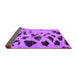 Sideview of Abstract Purple Modern Rug, abs760pur