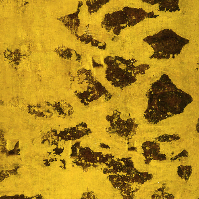 Abstract Yellow Modern Rug, abs760yw