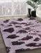 Machine Washable Abstract Purple Rug in a Family Room, wshabs760