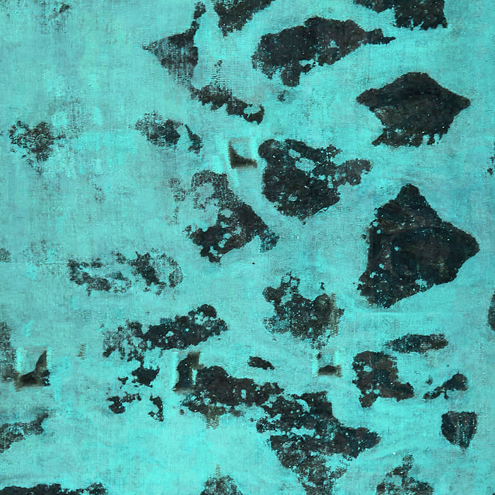 Machine Washable Abstract Turquoise Modern Area Rugs, wshabs760turq