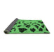 Sideview of Abstract Emerald Green Modern Rug, abs760emgrn