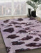 Abstract Purple Modern Rug in Family Room, abs760